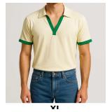 Yellow and Green Short Sleeve Polo