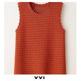 Orange Scalloped Tank Top