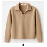 Tan Long Sleeve Polo Shirt