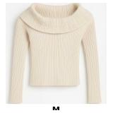 Cream Ribbed Sweater