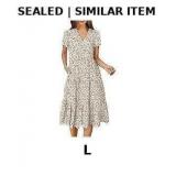 ANRABESS Women's  V Neck Midi Dresses