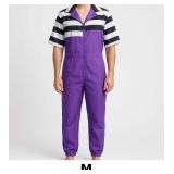 Purple and Black Striped Jumpsuit