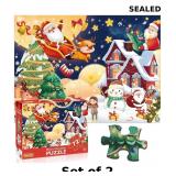 2x Christmas Jigsaw Puzzle for Kids Ages 3-5...