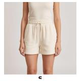 Cream Drawstring Shorts