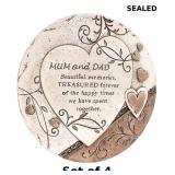 4x Mom and Dad Memorial Garden Stone