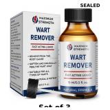 3x 15ml fast-acting wart remover with natural...