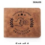 4x Leather Wallet for Men
