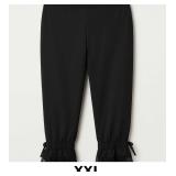 Black Pants with Lace Trim
