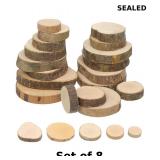 8x DOITOOL 100 Pcs Natural Wood Slices...