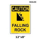 ZMKDLL Caution Falling Rock Safety Sign Metal Sign