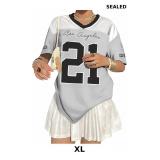 Oversized Jersey Shirts for Women - V Neck Basebal