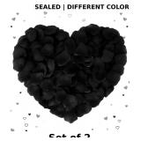 2x Black Rose Petals Artificial Silk Rose Petals
