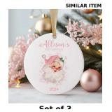 Personalized Christmas Tree Ornament, x3