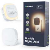 AUVON 2pcs Plug-in LED Backlit Night Lights