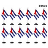 12 Pcs Cuba Desk Flags Set