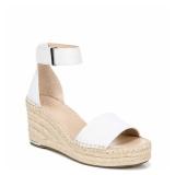 Franco Sarto CLEMENS WHITE BAZINILEATHER WEDGE