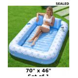 SLOOSH Inflatable Tanning Pool Lounger Float