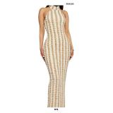 Elegant women's halter sleeveless maxi dress