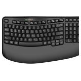Ergonomic Wireless Keyboard with Wrist Rest