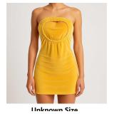 Yellow Strapless Mini Dress