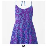 Blue and Pink Embroidered Dress