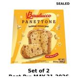 2x Bauducco Classic Panettone