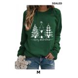 Yimoya Leopard Merry Christmas Tree Sweatshirt