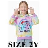 Little Pony Girls Rainbow Tie-Dye Hoodie Sweats