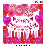 2x Valentine's Day Party Decoration Set