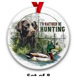 SOL VIBES Hunting Duck Christmas Ornament x8