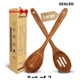 2x Large Wooden Spoons for Cooking