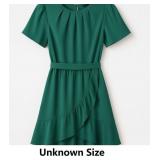 Green Pleated Dress