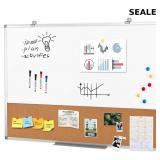 SEALED-Cork Board and Dry Erase Board Combo