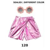 Perfashion Girls' Metallic Skorts Sparkly Shorts