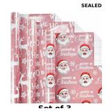 Garbendy Christmas Wrapping Paper Roll x3