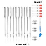 2x Hoiny 100 Pcs Universal Sewing Machine Needles