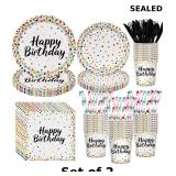 2x 161CT Polka Dot Birthday Party supplies