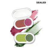 2Pcs Shimmer Green Eyeshadow Roses Double Colors
