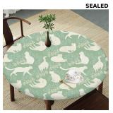 Feline Pastoral Round Tablecloth