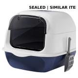 SEALED-Cat Litter Box with Hood and Lid
