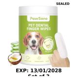 Dog Teeth Cleaning Wipes, Fresh Breath Pet Dental