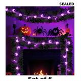 6x JUNEBRUSHS Black Maple Leaf Halloween Garland