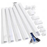 ZhiYo 6pcs 94.5'L Wall Cord Cover Kit