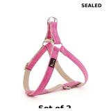 2x Plutus Pet Cotton Hemp Step in Dog Harness,...
