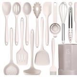 AOTHOD Silicone Cooking Utensils Set