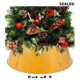 28 Inch Christmas Tree Collar Metal x3