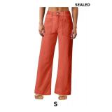 Flamingals Wide Straight Leg Mid Rise Baggy Pocket