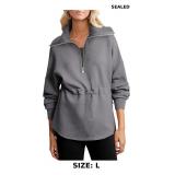 Dokotoo Womens Sweatshirt Oversized Half Zip Up