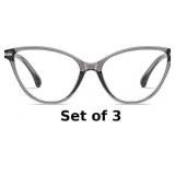 Cat Eye Nearsighted Glasses, x3