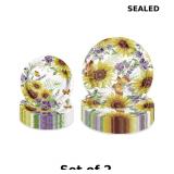 2x LeZakaa 50Pcs Wedding Paper Plates Sets